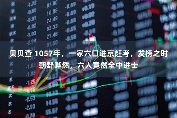 贝贝查 1057年，一家六口进京赶考，发榜之时朝野哗然，六人竟然全中进士